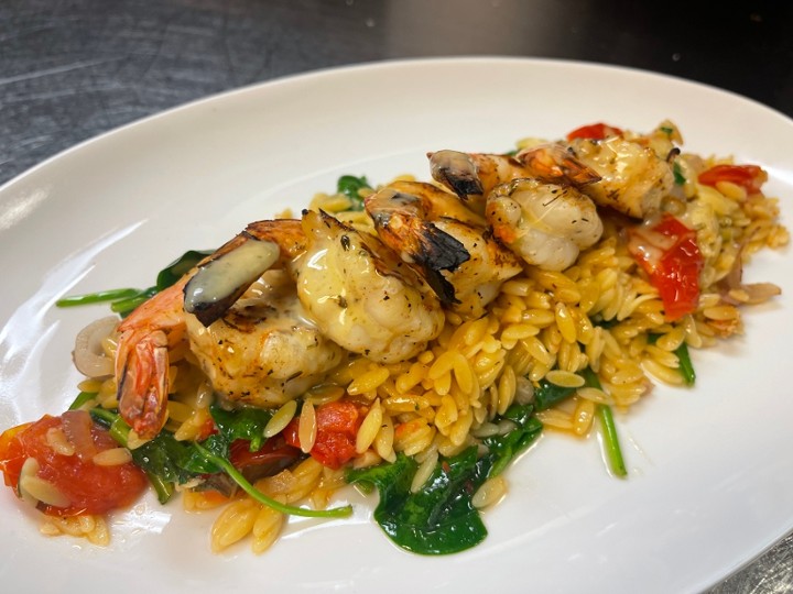 Grilled Shrimp & Orzo Pasta