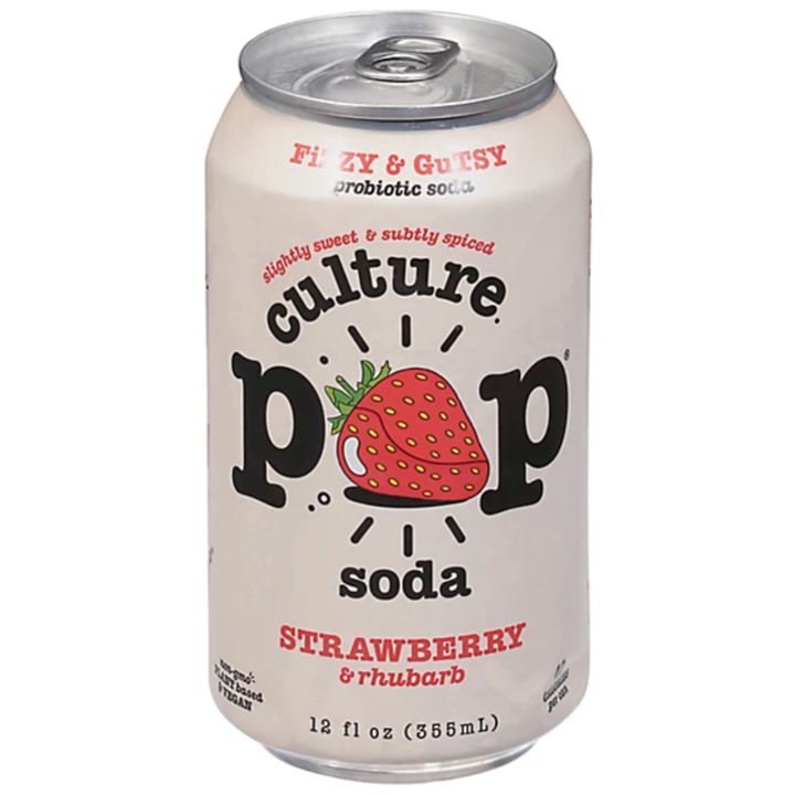 Strawberry & Rhubarb Culture Pop Probiotic Soda