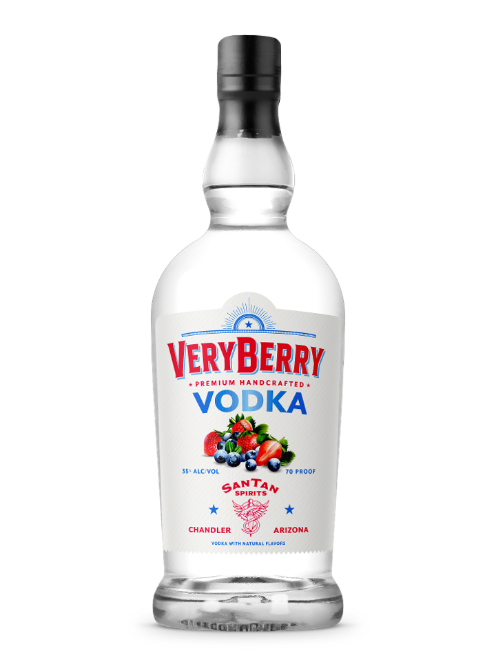 VeryBerry Vodka, 750ml spirits (35% ABV)