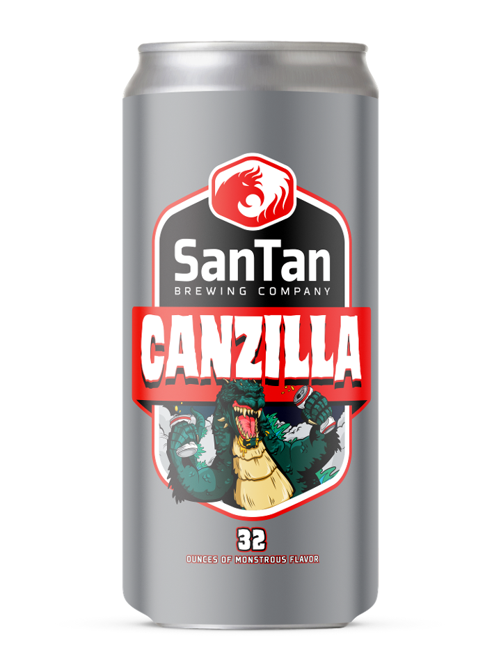 Playlist Lager | Side A Canzilla, 1-32oz can beer (4.7% ABV)