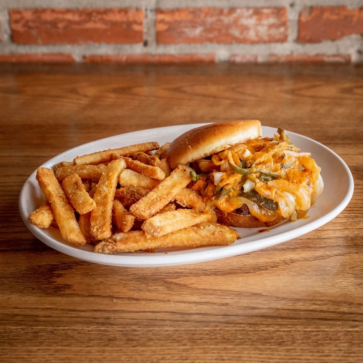 Green Chile Cheeseburger