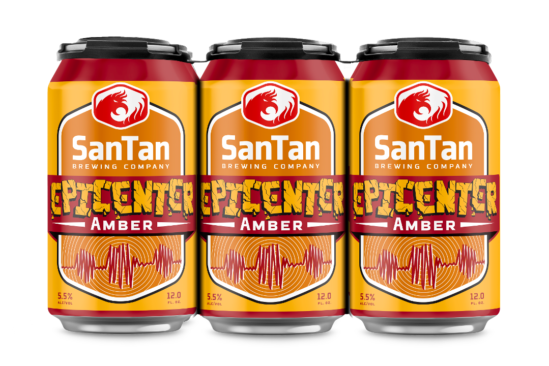 Epicenter Amber Ale, 6pk-12oz can beer (5.5% ABV)