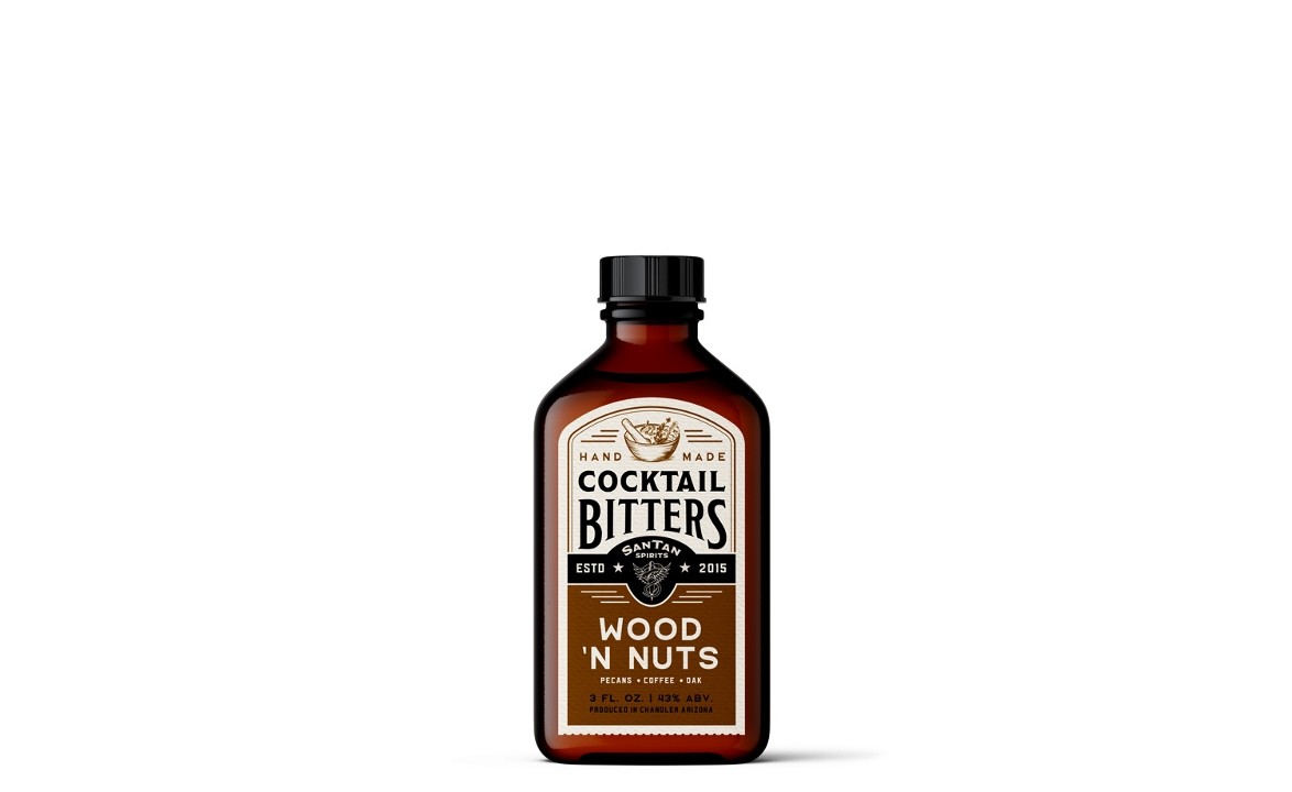 SanTan Spirits Wood n' Nuts Bitters, 3oz cocktail bitters (23% ABV)