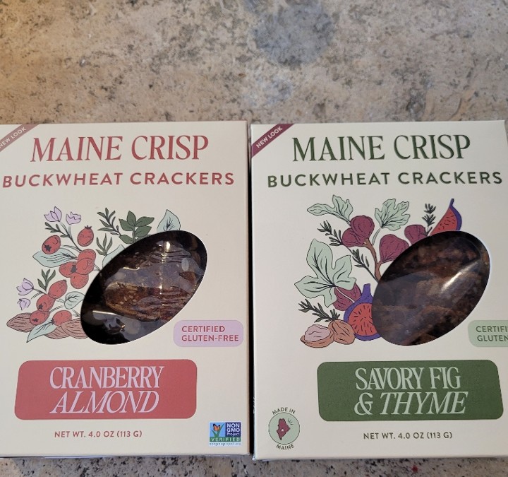 Maine Crisp Buckwheat Crackers - Assorted Flavors