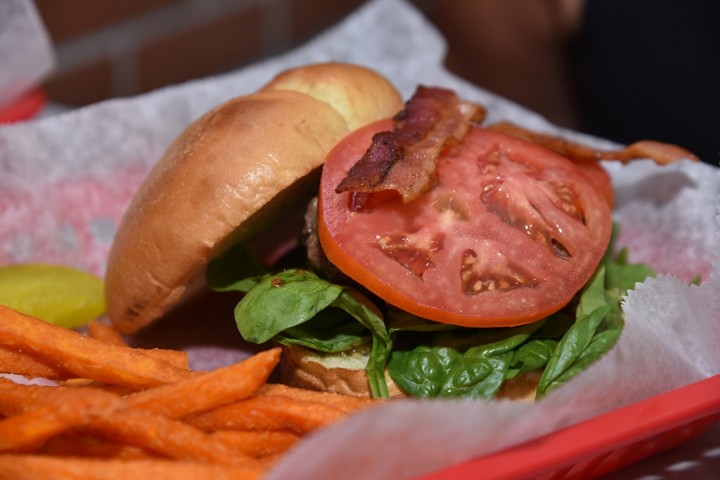 Stuffed Brie And Fig Burger