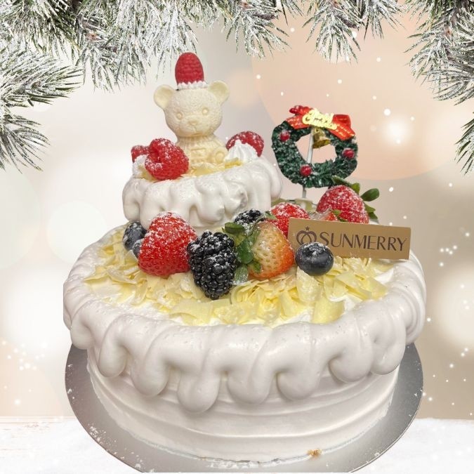 8" Santa Bear Fruit Paradise