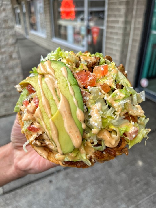 Tostada De Barbacoa (pulled Steak)