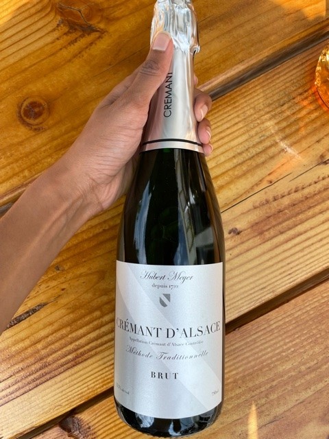 Organic Bubbly: PINOT BLANC: Hubert Meyer, Brut, Cremant d’Alsace, France N.V. Fresh, with delicate fruitiness, showing pears and peaches with hints of honey and a crisp finish.