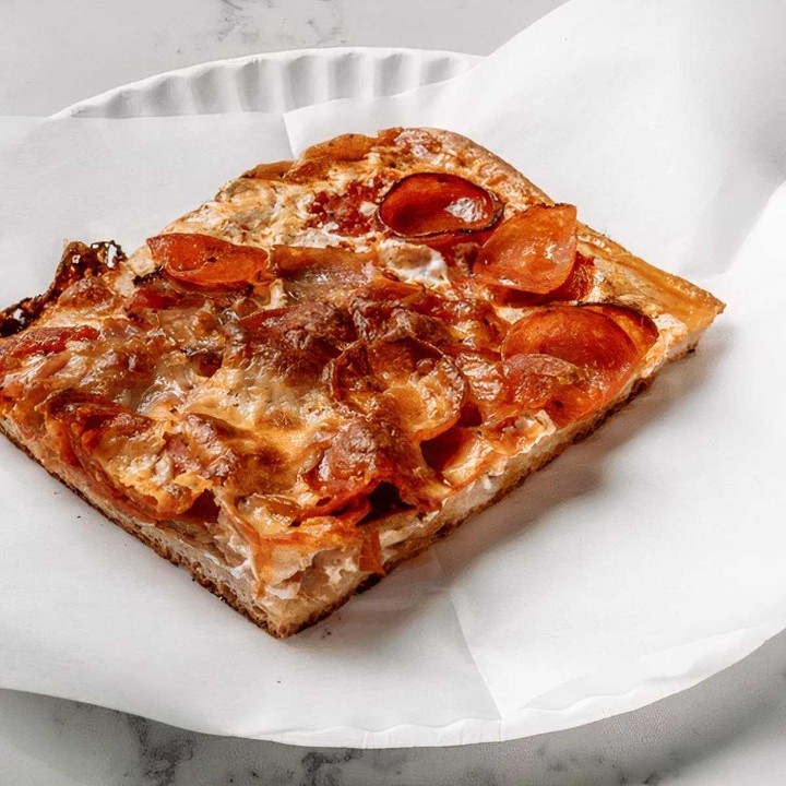 Sausage & Pepperoni Grandma Slice