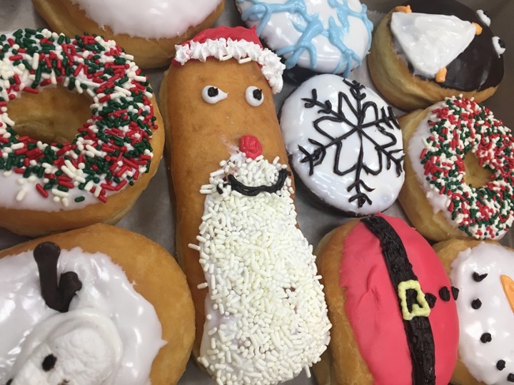 Dozen Assorted Christmas Donuts - We Pick 'em