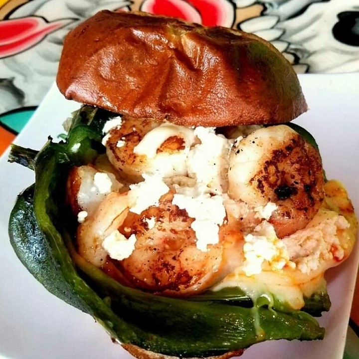 Poblano Surf n Turf Burger