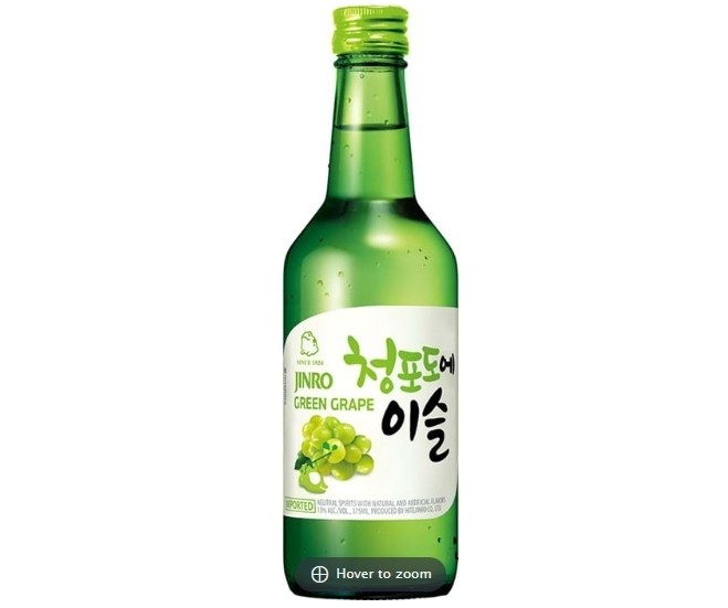 Green Grape flavored Soju (청포도에 이슬)