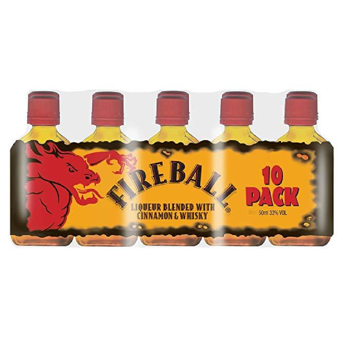 Fireball Cinnamon Whiskey 10pk 50ml Sleeves