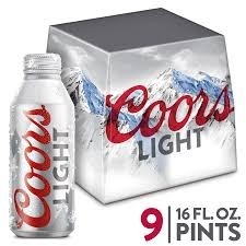 Coors Light 9/16 Aluminum Bottles
