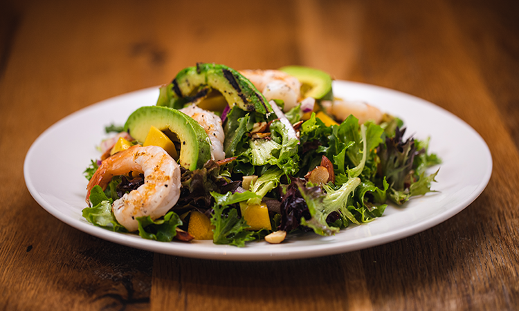 Gluten-free Shrimp & Grilled Avocado Salad