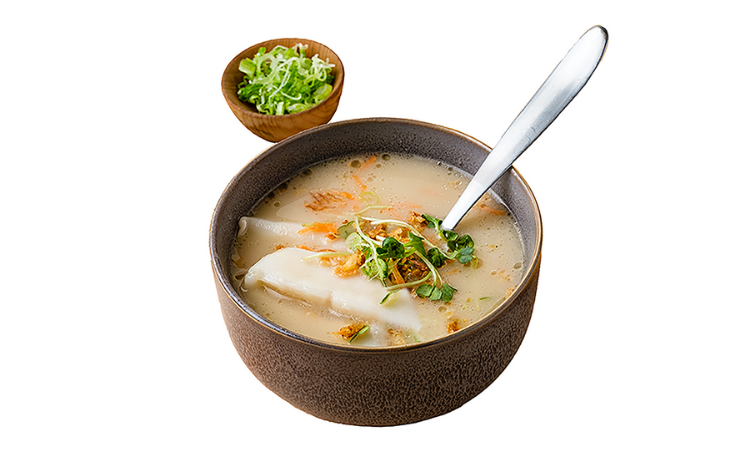 Vegetarian Soup with Gyoza
