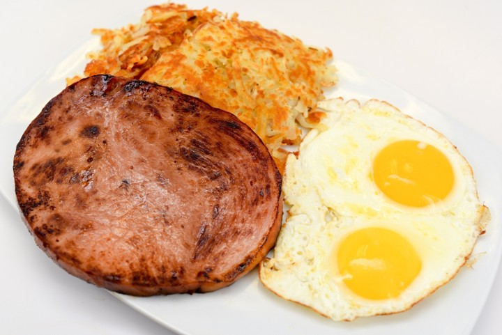 2 Eggs & Ham Steak