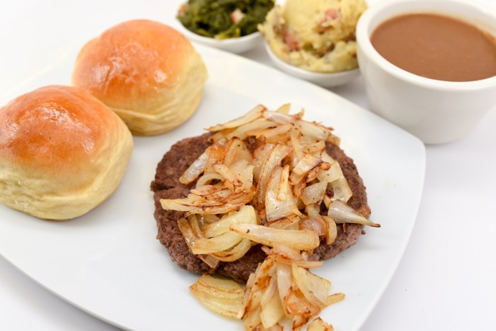 Hamburger Steak (8 oz) w/ Grilled Onions