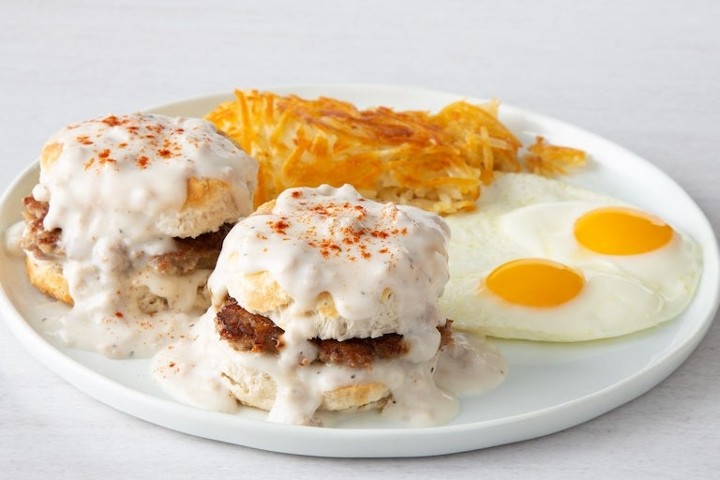 SAUSAGE BISCUITS & EGGS