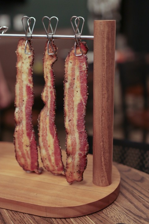 Hanging Black Pepper Candied Bacon