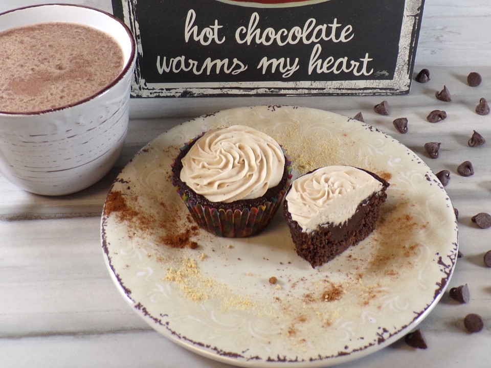 Spiced Hot Chocolate Cupcakes