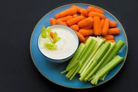 Carrot/Celery stocks with Ranch dressing