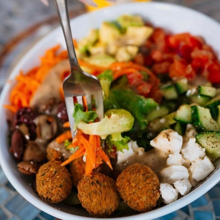 Greek Salad with Mini Falafel