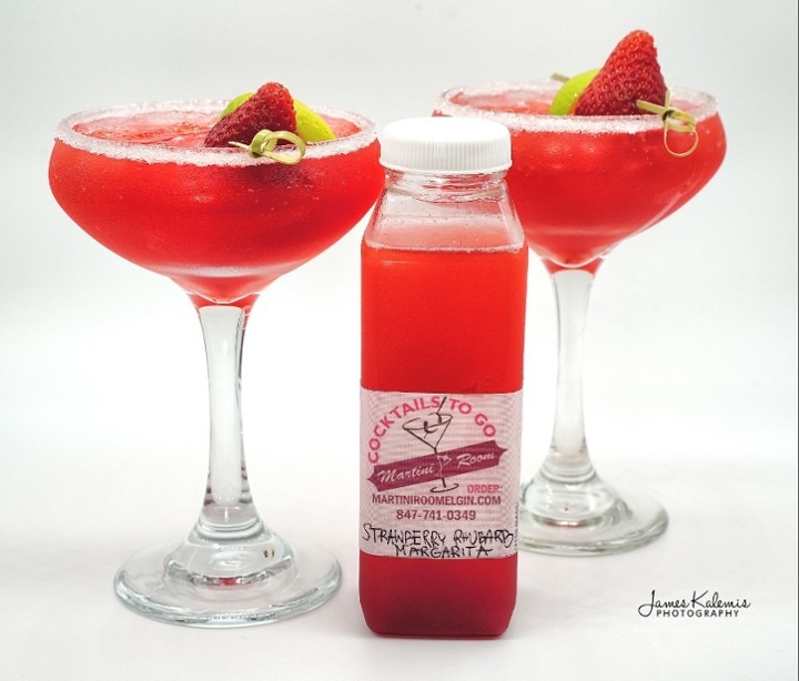 Strawberry Rhubarb Margarita (2 Cocktails)