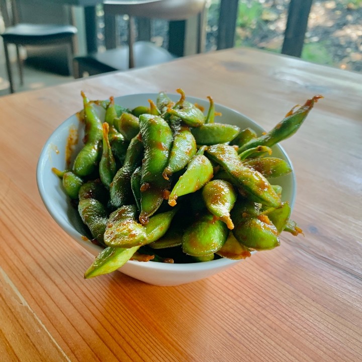 Spicy Garlic Edamame