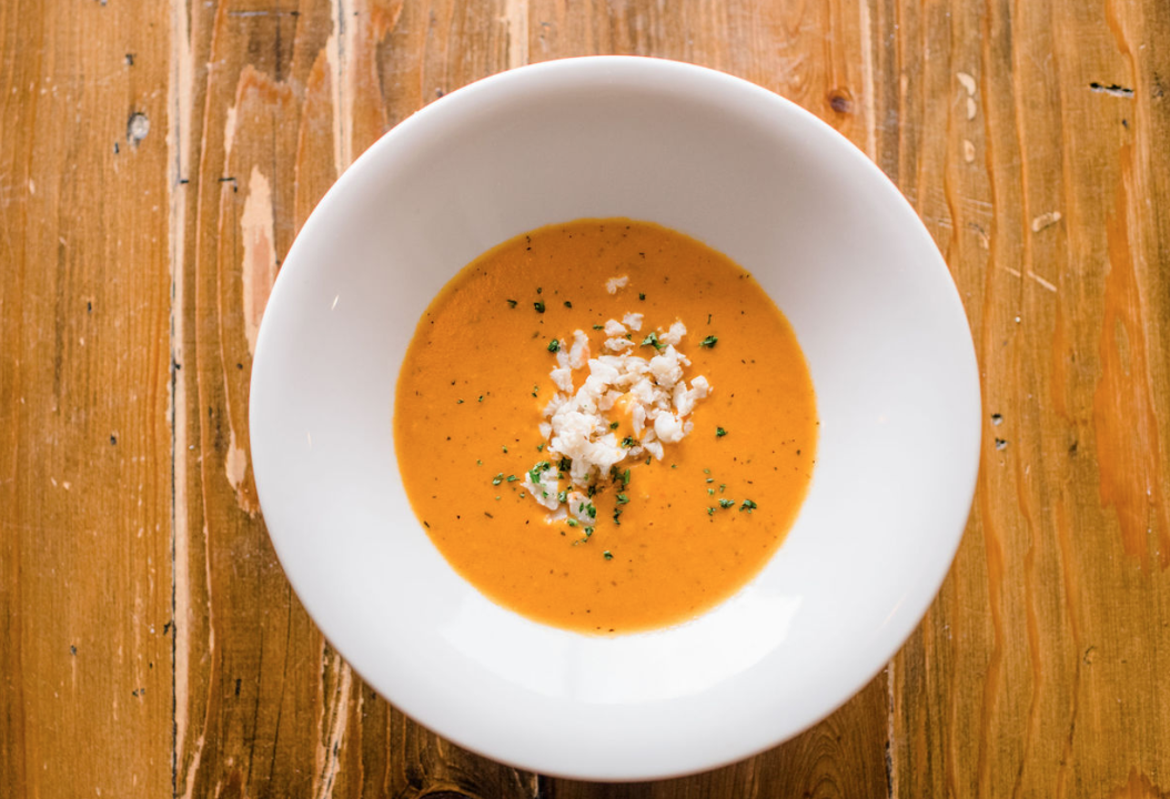 Roasted Red Pepper & Crab Bisque - Bowl
