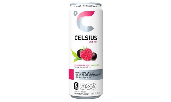 Celsius – Raspberry Acai Green Tea 12oz Can