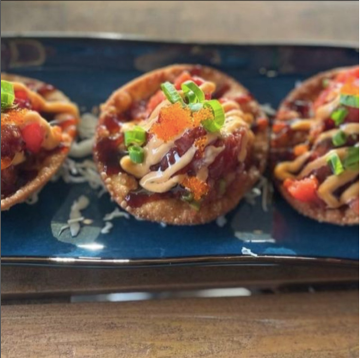 Ahi Poke Wonton Sliders