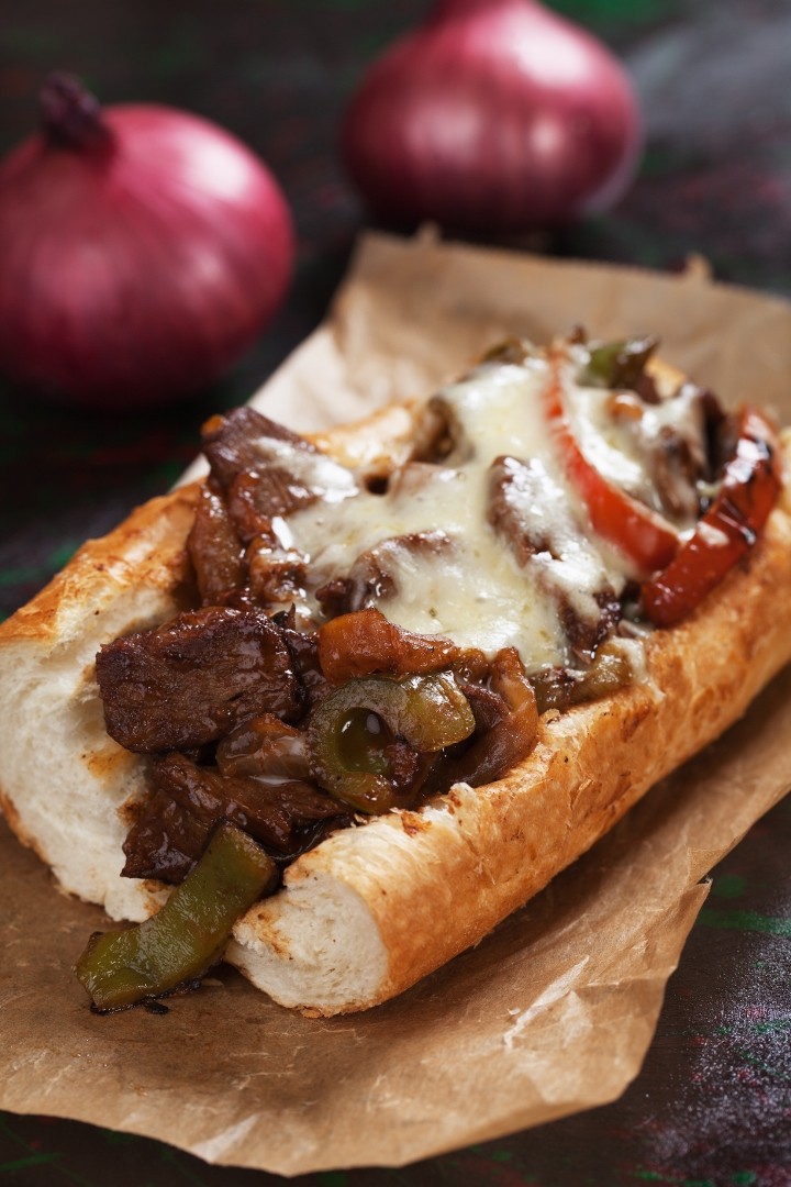 Philly Steak (peppers, onions, provolone) w/Chips
