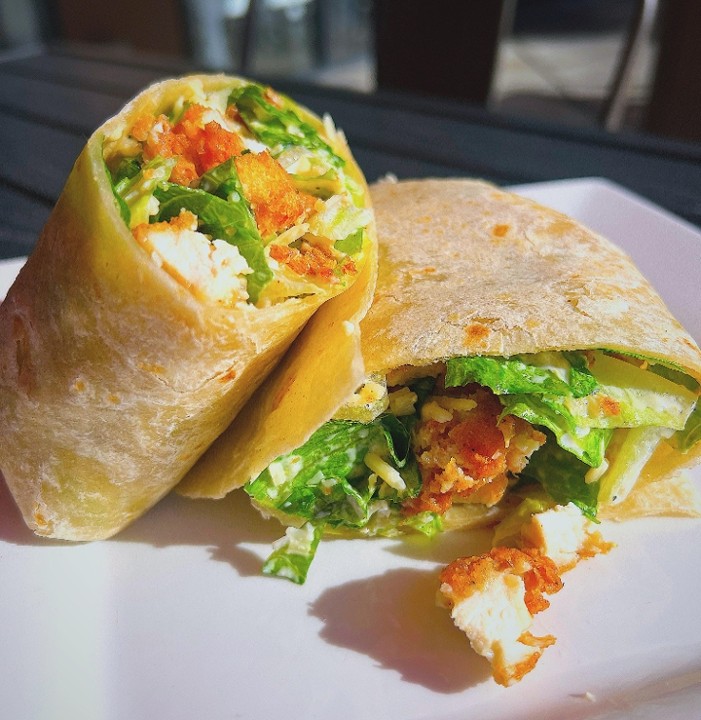 Crispy Chicken Caesar Salad Wrap