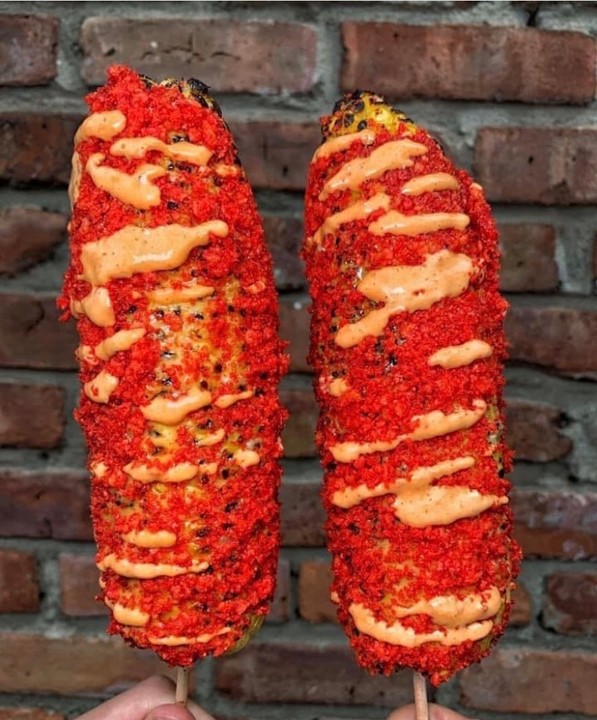 Red Hot Cheeto Elote Street Corn