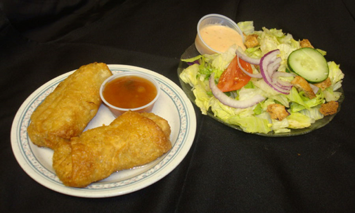 Eggrolls & Salad