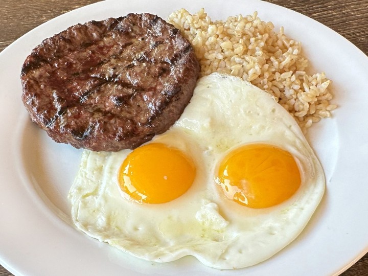 Eggs Any Style w/Beef Patty