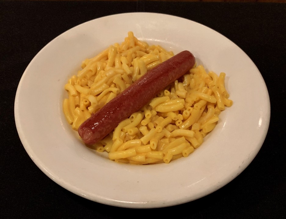 Kids Mac n Cheese with Hot Dog