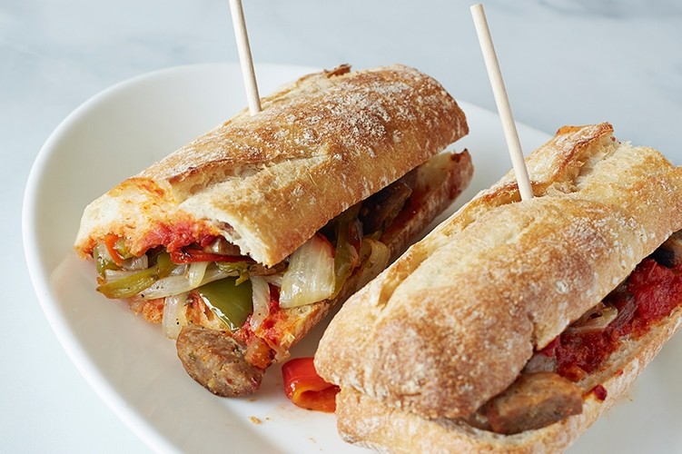 Hot Sausage & Peppers Sandwich