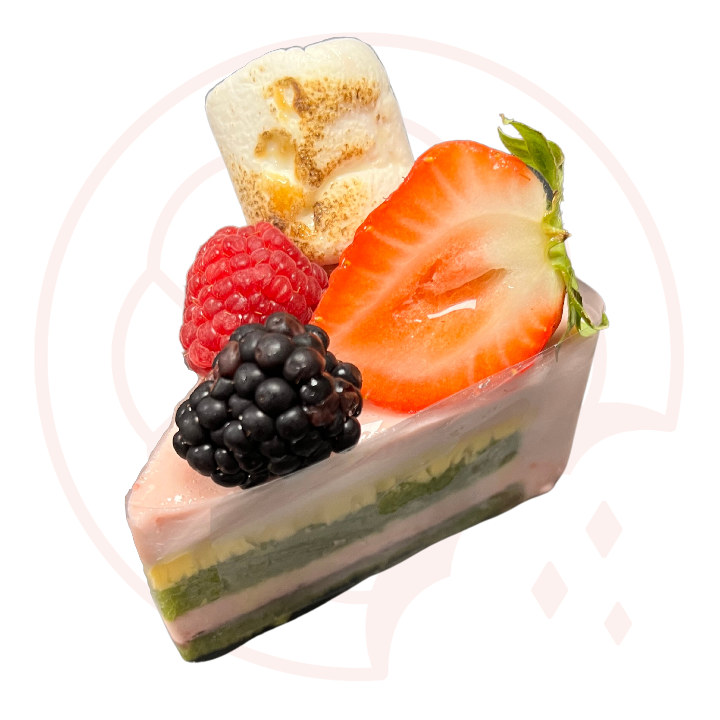 C1 - Strawberry Matcha Mousse Cake (single slice) 草莓抹茶慕斯蛋糕