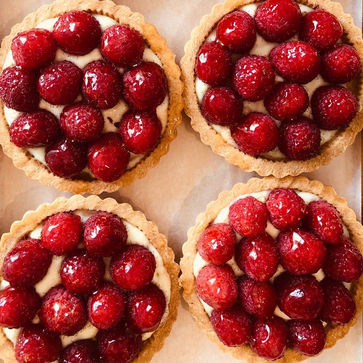 Raspberry Custard Tart