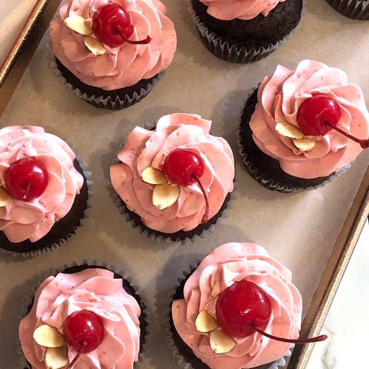 Chocolate Cherry Almond Cupcake