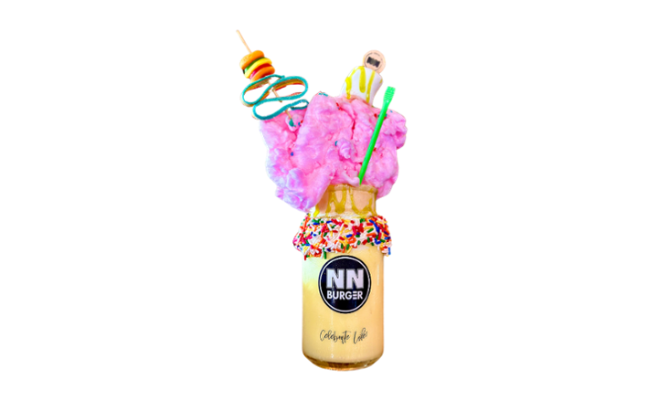 Cotton Candy-Topped Freakshake