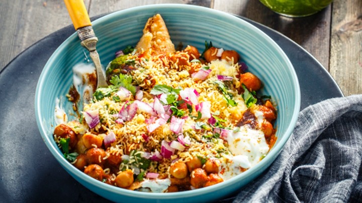 SAMOSA CHANNA CHAAT (COLD)