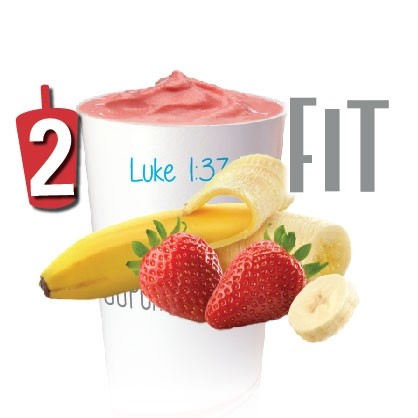#2 Medium Super Fit Strawberry Banana with Fresh Fruit and Immune Force