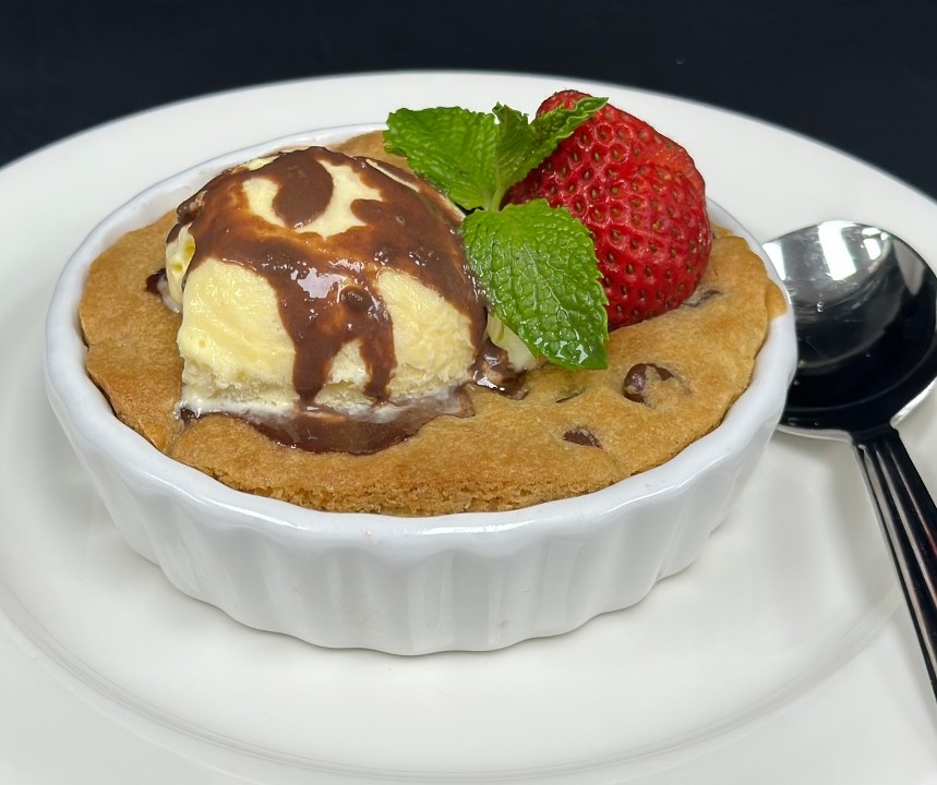 Giant Chocolate Chip Cookie and Ice Cream