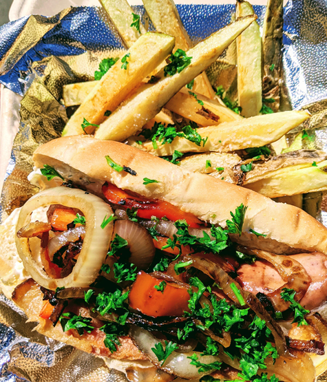 Smoked Bratwurst Sub W/ Fries