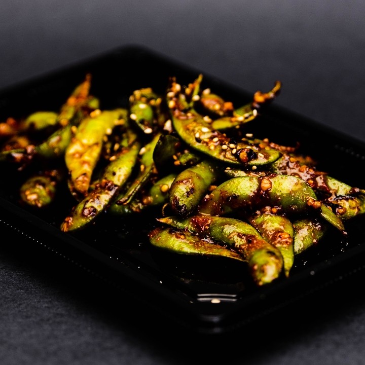 Spicy Garlic Edamame