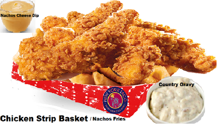 Combo 4 Pieces Chicken Strip Basket / Nachos Fries