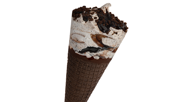 Fudgy Cookies & Cream Cone